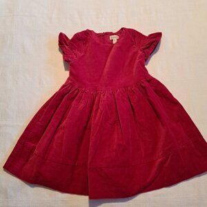 Gymboree girls size 2T velveteen red dress has defect pictured